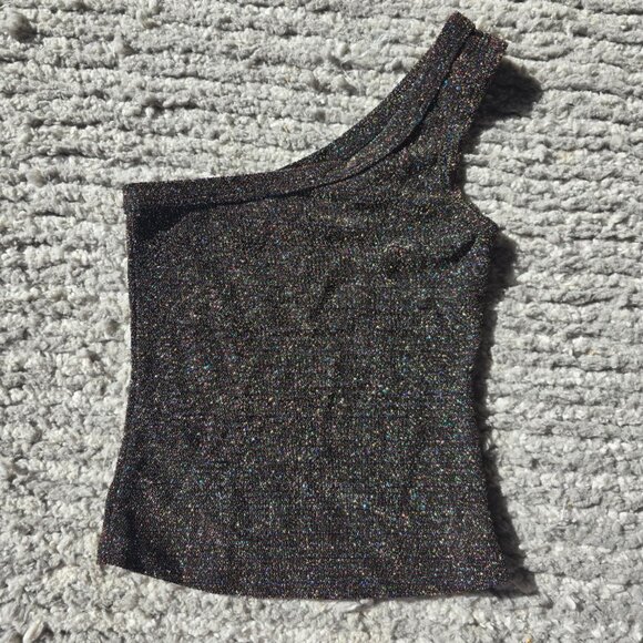 Urban Outiftters One Shoulder Sparkly Top, Night Out Ready, Size XS - Picture 2 of 5